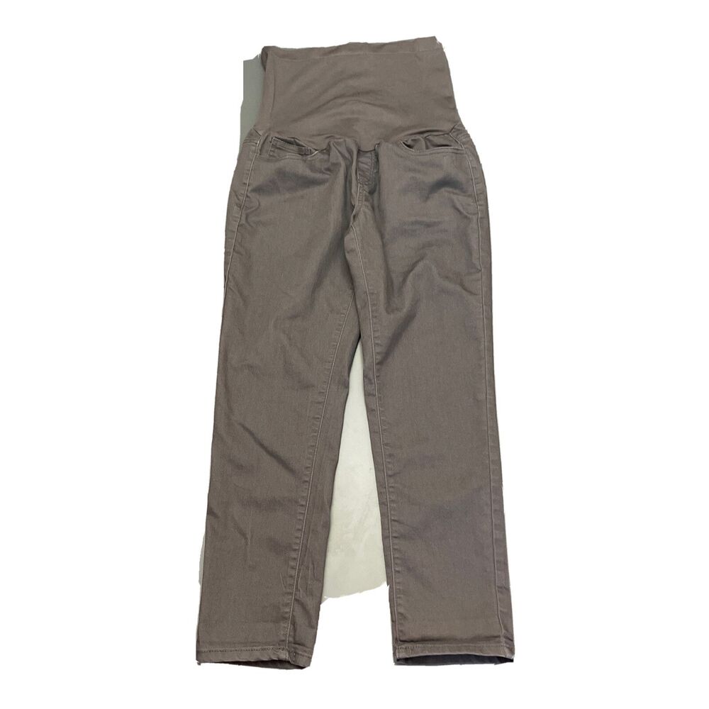 BELLA VIDA Maternity Capri Pants Size M Medium Grey Stretch Lightweight Comfy